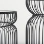 70089 - Shani Set of 2 Round, Black Metal w/ Glass, Accent Tables