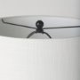 69702 - Sarah 15.0L x 10.0W x 22.2H Arched Black Metal W/Marble Cube and White Shade Table Lamp