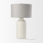 69791 - Cato 20.0L x 20.0W x 33.5H Cream Base W/White Shade Table Lamp