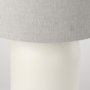 69791 - Cato 20.0L x 20.0W x 33.5H Cream Base W/White Shade Table Lamp