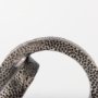 69163 - Rafiki Two Blackened Silver Hammered Finish Metal Conjoined Circles
