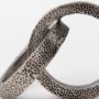 69163 - Rafiki Two Blackened Silver Hammered Finish Metal Conjoined Circles