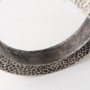 69163 - Rafiki Two Blackened Silver Hammered Finish Metal Conjoined Circles
