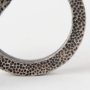 69163 - Rafiki Two Blackened Silver Hammered Finish Metal Conjoined Circles