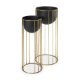 70099 - Danica Set of 2 Matte Black Metal Plant Stands