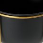 70099 - Danica Set of 2 Matte Black Metal Plant Stands