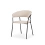 70247 - Carolyn Dining Chair w/ Oatmeal Fabric & Matte Black Metal 
