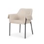 70248 - Brently Dining Chair w/ Oatmeal Fabric & Matte Black Metal Legs