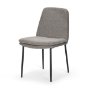 70260 - Eve Dining Chair w/ Gray Fabric & Matte Black Metal