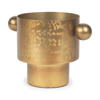 69866 - Juno 6.5H Medium Gold Iron Medium Vase 
