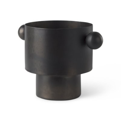 69870 - Juno 6.5H Medium Black Iron Vase