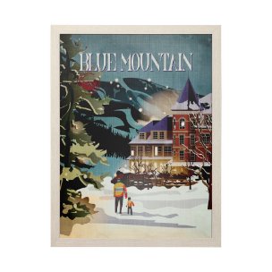 Blue Mountain by Mercana Studio a Hand Embellished Textured Framed Art Print