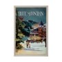 14395 - Blue Mountain by Simeng a Framed Art Print Matted under Glass