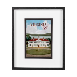 Virginia Go USA (M) by Mercana Studio a Framed Art Print Matted under Glass