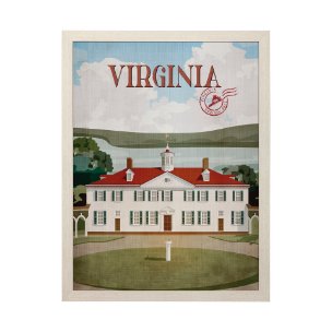 Virginia Go USA (L) by Mercana Studio a Hand Embellished Decograph Framed Art Print