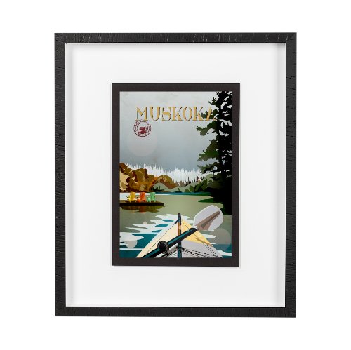 14400 - Muskoka Go Canada (M) by Merana Studio a Framed Art Print Matted under Glass