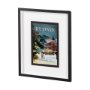 14392 - Blue Mountain by Simeng a Framed Art Print Matted under Glass