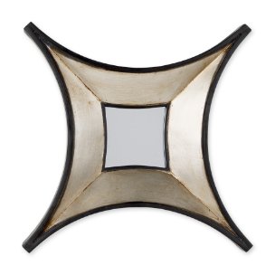 Ovallas 17L x 17H Star Champagne Wood Frame Mirror