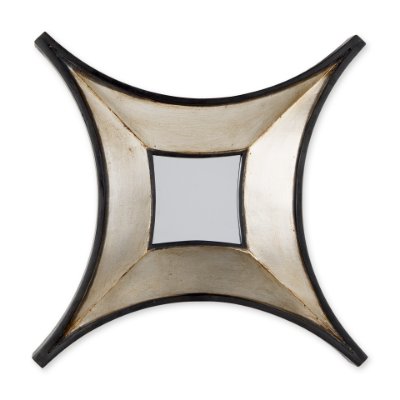37199 - Ovallas 17L x 17H Star Champagne Wood Frame Mirror