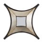 37199 - Ovallas 17L x 17H Star Champagne Wood Frame Mirror