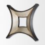 37199 - Ovallas 17L x 17H Star Champagne Wood Frame Mirror