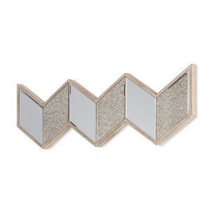 Cheveronna 36x12 Light Brown Wood Frame Mirror