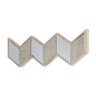 37226 - Cheveronna 36x12 Light Brown Wood Frame Mirror