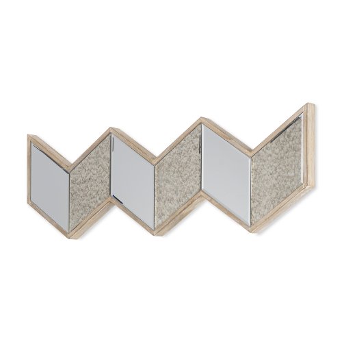 37226 - Cheveronna 36x12 Light Brown Wood Frame Mirror