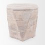 67531 - Esagono Octagonal Reclaimed Wood End/Side Table w/ Storage