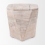67531 - Esagono Octagonal Reclaimed Wood End/Side Table w/ Storage