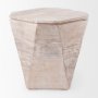 67531 - Esagono Octagonal Reclaimed Wood End/Side Table w/ Storage