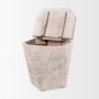 67531 - Esagono Octagonal Reclaimed Wood End/Side Table w/ Storage