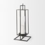 68438 - Albus I Large Black Metal Rectangular Table Candle Holder