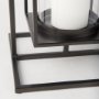 68438 - Albus I Large Black Metal Rectangular Table Candle Holder