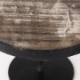 69143 - Lorenz (Set of 3) Light Brown Wood W/ Black Metal Base Round Decorative Display Stands