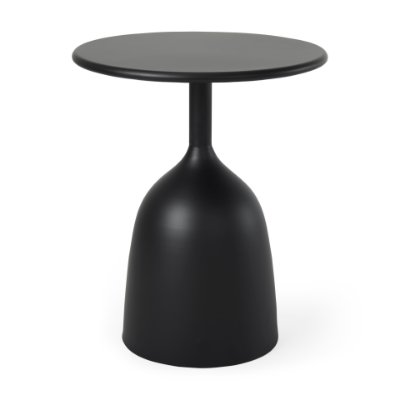 70098 - Talulla 16.5L x 16.5W x 19.7H Matte Black Metal Accent Table