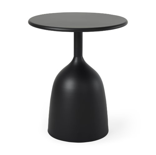 70098 - Talulla 16.5L x 16.5W x 19.7H Matte Black Metal Accent Table