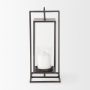 68439 - Albus II Small Black Metal Rectangular Table Candle Holder 
