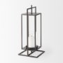 68439 - Albus II Small Black Metal Rectangular Table Candle Holder 