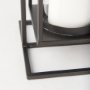 68439 - Albus II Small Black Metal Rectangular Table Candle Holder 