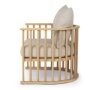 69826 - Kopari Beige Fabric W/Light Brown Wood Accent Chair