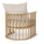 69826 - Kopari Beige Fabric W/Light Brown Wood Accent Chair