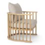 69826 - Kopari Beige Fabric W/Light Brown Wood Accent Chair
