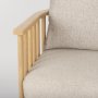 69826 - Kopari Beige Fabric W/Light Brown Wood Accent Chair