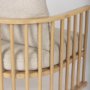 69826 - Kopari Beige Fabric W/Light Brown Wood Accent Chair