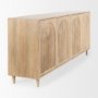 69954 - Tucker Light Brown Wood w/ Carved Arch Pattern 4 Door Sideboard