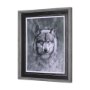 14350 - Animal Portrait II (Wolf) by Mercana Studio Hand Embellished Framed Art Print Matted under Glass
