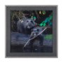 14370 - Playing Bears  by Chad Mackay a Hand Embellished Textured Framed Photo Art Print Matted under Glass
