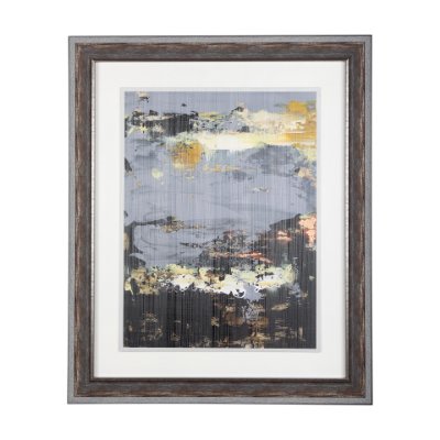 14409 - Silver and gold Inspiration I by Mercana Studio a Hand Embellished Textured Framed Art Print