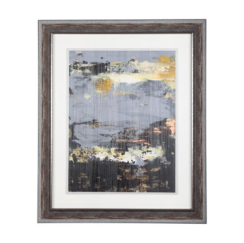 14409 - Silver and gold Inspiration I by Mercana Studio a Hand Embellished Textured Framed Art Print